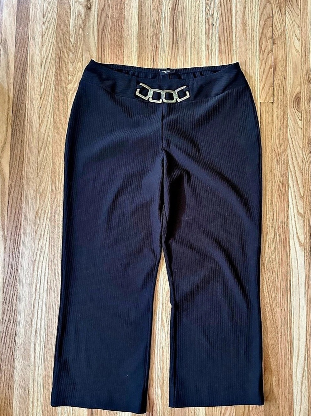 PERCEPTION WOMEN Black Wide Leg Ankle Pants